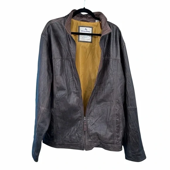 Tommy Bahama Dark Brown Leather Jacket